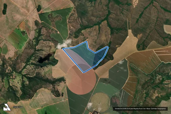 Imagem de satélite de Fazenda Batalha dos Nunes, lugar denominado Nossa Senhora Aparecida - 001 em Paracatu - MG