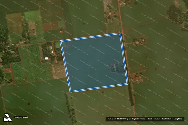 Imagem de satélite de P.A. Santa Terezinha - Lote 47 - Parte 47 em Sidrolândia - MS