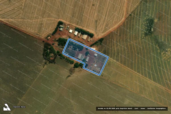 Imagem de satélite de Fazenda Santa Laura - Área Sede Nilza Terezinha Pinheiro Berto / Gustavo Pinheiro Berto em Campo Verde - MT