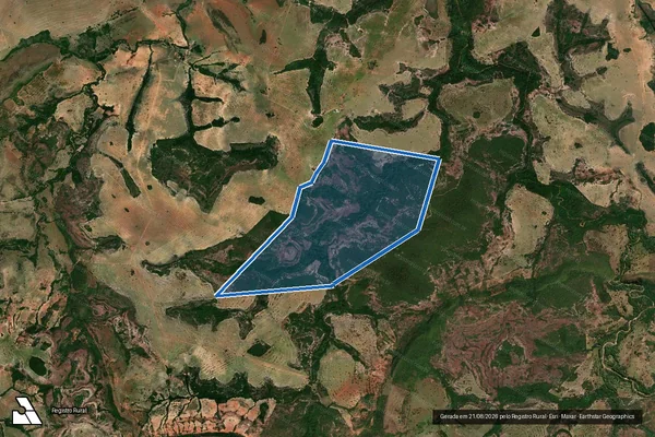 Imagem de satélite de Fazenda Inhumas, lugar denominado Recanto das Antas - Parte 1 em Caiapônia - GO