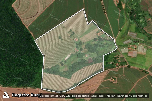Imagem de satélite de Agrícola e Haras São Marcos - Parcela 1 em Santa Rita do Passa Quatro - SP