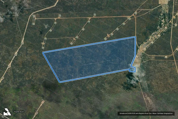 Imagem de satélite de PROJETO DE ASSENTAMENTO SÃO MIGUEL - ÁREA COLETIVA 3 - Parte 1 em São Bento do Norte - RN