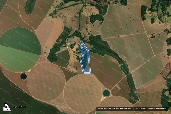 Imagem de satélite de Fazenda Mutum de Baixo - Parte 1 em Estrela do Sul - MG