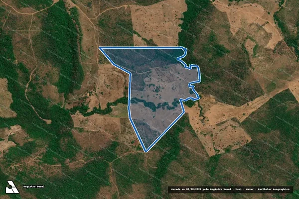 Imagem de satélite de Fazenda Nova, Lote nº 222-A, do Loteamento Cocal, 4º Etapa, Folha 04 - 001 em Rio Sono - TO