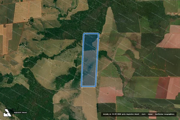 Imagem de satélite de LOTE 04 - GLEBA 11 - SETOR SANTA CRUZ - Parte 1 em Corumbiara - RO
