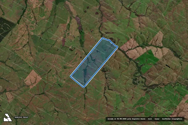 Imagem de satélite de Fazenda Primavera - Matrícula 343 em Lavras do Sul - RS