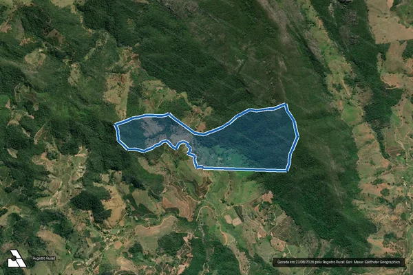 Imagem de satélite de Fazenda Palmeira - Parcela 1 em Santa Rita do Itueto - MG