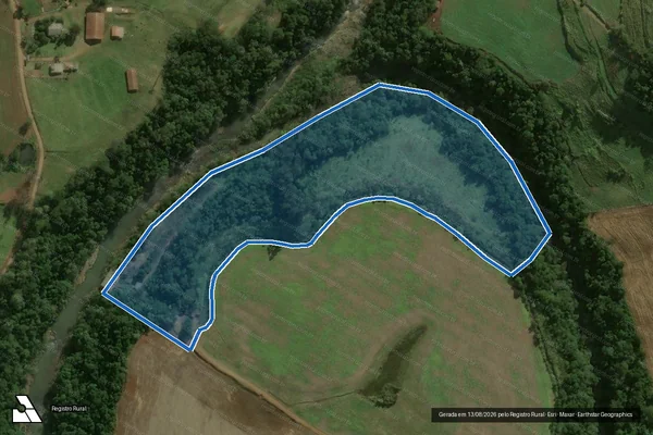 Imagem de satélite de Lote Rural nº 38-B, Gleba nº 15 da Fazenda São Vicente de Palmasola - Parcela 2 em Palma Sola - SC