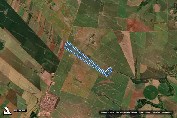 Imagem de satélite de FAZENDA JABORANDI - Única em Paranapoema - PR