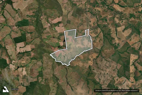 Imagem de satélite de FAZENDA  TARUMÃ. - BELA VISTA_R-23_M:4014 em Uirapuru - GO