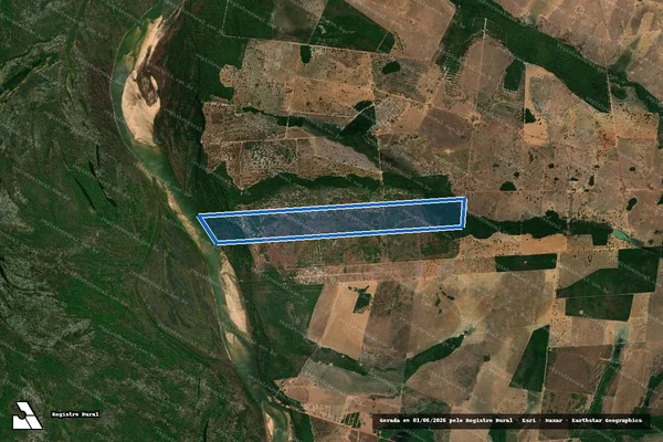 Imagem de satélite de FAZENDA VALE DO ARAGUAIA - Matricula 3760 em Nova Crixás - GO