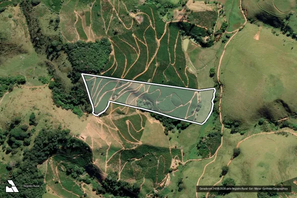 Imagem de satélite de Santa Cruz - PARCELA 05 - RODRIGO RODRIGUES DE SOUZA em Mimoso do Sul - ES