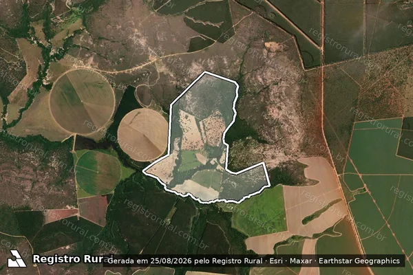 Imagem de satélite de FAZENDA RETIRO DO CHARCO (GLEBA ? II) - Parte em Pompéu - MG