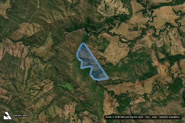 Imagem de satélite de FAZENDA CAPELA DO RIO DO PEIXE - Parte 1 em Pirenópolis - GO