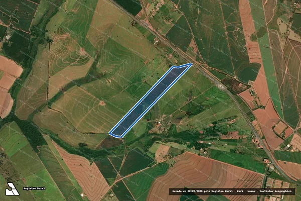Imagem de satélite de Fazenda Alvorada - GLEBA A em Parapuã - SP