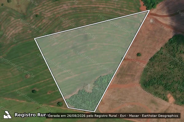 Imagem de satélite de FAZENDA DO MATO GROSSO, lugar den. SÃO BENTO II - GLEBA-03 em Tupaciguara - MG
