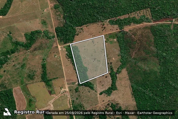 Imagem de satélite de FAZENDA CAPIM DO VALE - Gleba 21 em Nova Bandeirantes - MT