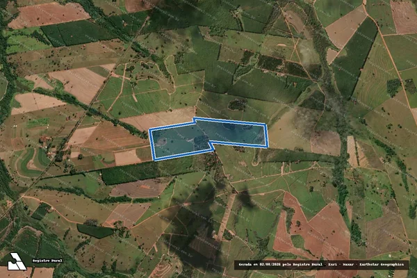 Imagem de satélite de Sítio Santa Cruz e Sítio Omega - Sítio Santa Cruz e Sítio Omega em Nhandeara - SP