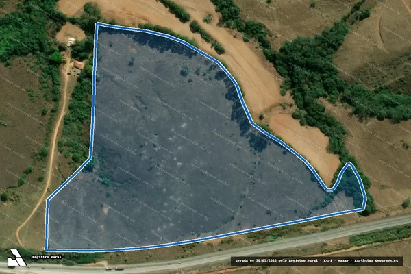 Imagem de satélite de Ribeirão do Elvas; Barro Vermelho - Parte 1 em Prados - MG