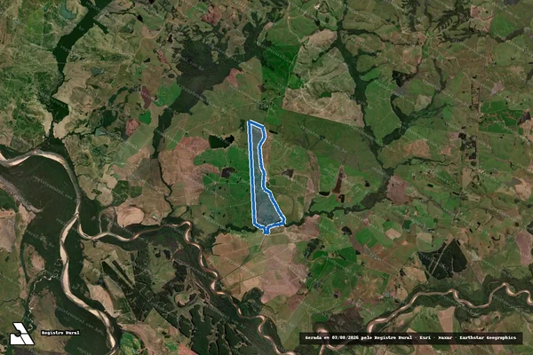 Imagem de satélite de Fazenda Dona Branca - 01 em São Vicente do Sul - RS