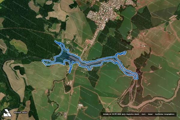 Imagem de satélite de PCH SALTO PASSO VELHO - Parcela 1 em Bom Jesus - SC