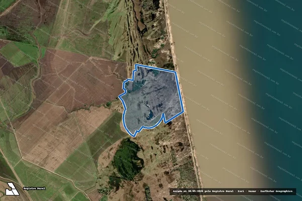 Imagem de satélite de Fazenda do Brejo - Matricula 39.410-B em Arambaré - RS