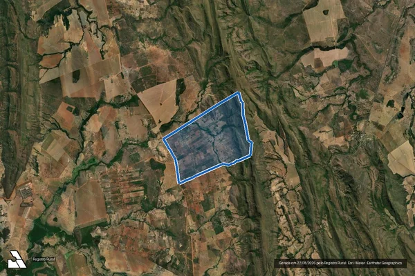 Imagem de satélite de P.A PALMEIRAS ? LOTE VI - 001 em Formosa - GO