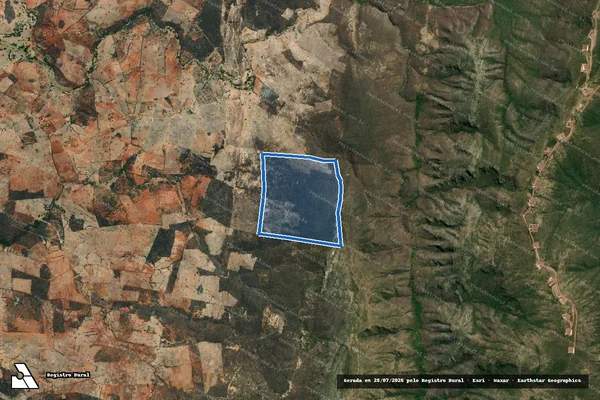 Imagem de satélite de FAZENDA CACHOEIRA DO PINTO E RIACHO SECO - Parcela 1 em Pindaí - BA
