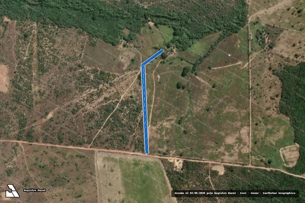 Imagem de satélite de P.A. BOA SORTE ? Estrada Vicinal 4 - Parte 1 em Cocalzinho de Goiás - GO