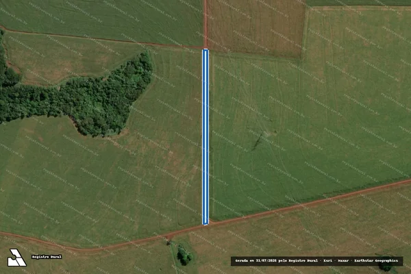 Imagem de satélite de Lote nº 66-Remanescente da Gleba nº 5, Colônia ?C?, Serra Maracajú - Estrada Municipal em Guaíra - PR