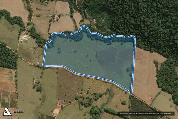 Imagem de satélite de Fazenda Cava - Parcela 1 em Carmo do Rio Claro - MG