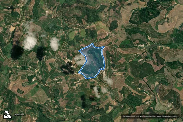 Imagem de satélite de Córrego do Rio Preto Pedra Polida - Parte 1 em Ubaporanga - MG