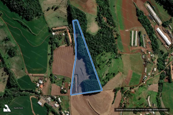 Imagem de satélite de MAT.: 8185 - Parte 1 em Águas de Chapecó - SC