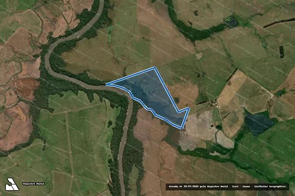 Imagem de satélite de Granja Santa Elvira II - Parte 1 em Alegrete - RS