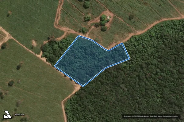 Imagem de satélite de Gleba F da divisão da Fazenda Gramado de Fora - GLEBA F1 em Brotas - SP