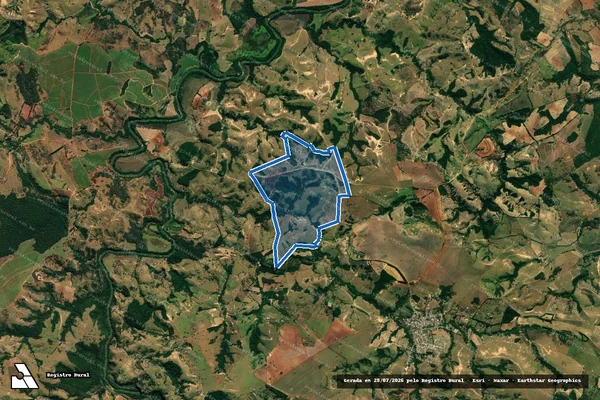 Imagem de satélite de Fazenda Inhumas - Parte 1 em Doresópolis - MG