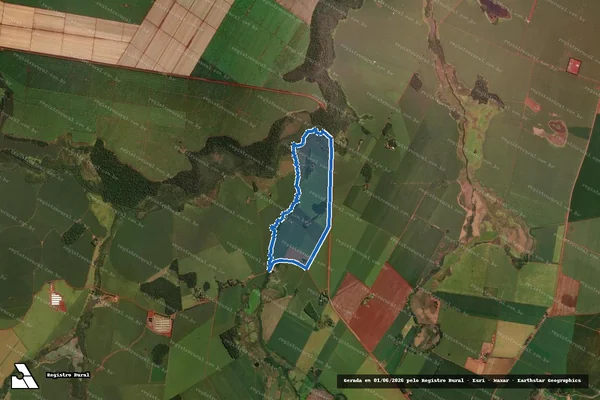 Imagem de satélite de Fazenda Três Coqueiros em Dourados - MS