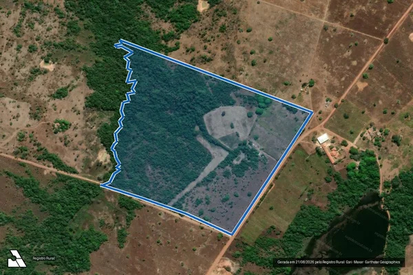 Imagem de satélite de Lote 52, PA BONANZA - LOTE 01 em Couto Magalhães - TO