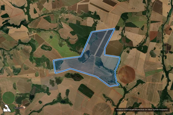 Imagem de satélite de Fazenda Vargem Vermelha e São Domingos - Parte 1 em Palmeiras de Goiás - GO