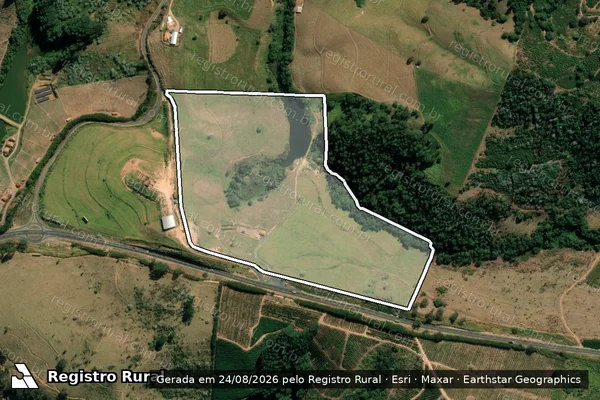 Imagem de satélite de FAZENDA RETIRO E PEREIRAS - GLEBA B - GLEBA 3 em Guaxupé - MG