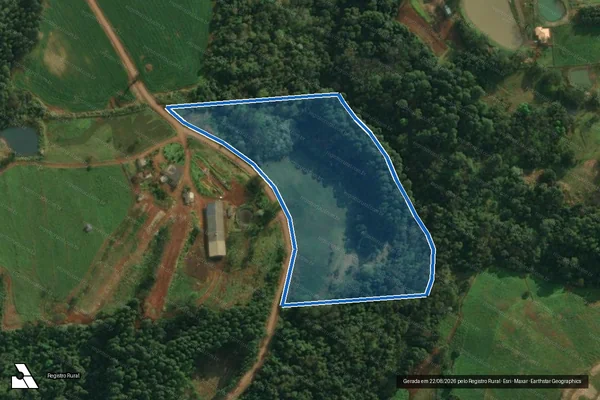 Imagem de satélite de LOTE COLONIAL N°108 - 02 em Iporã do Oeste - SC