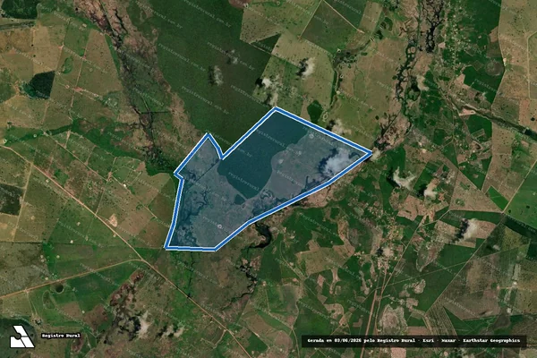 Imagem de satélite de Faz. Lagoa Verde  M-44.292 - Camparino em Cáceres - MT