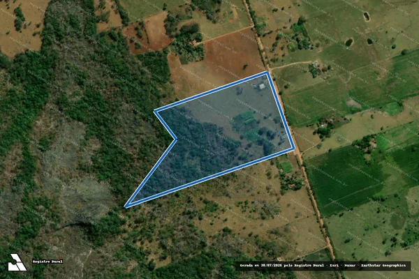 Imagem de satélite de Projeto de Assentamento Campina - Lote 15 em Bodoquena - MS
