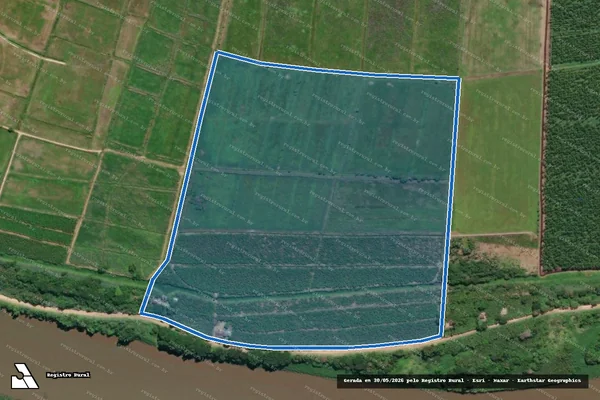Imagem de satélite de Fazenda Carapiranga - Gleba B1 em Registro - SP