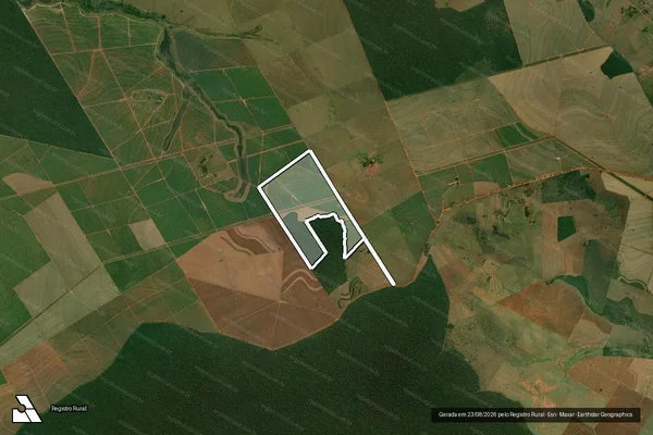 Imagem de satélite de estancia das Perobas - Parcela 1 em Teodoro Sampaio - SP