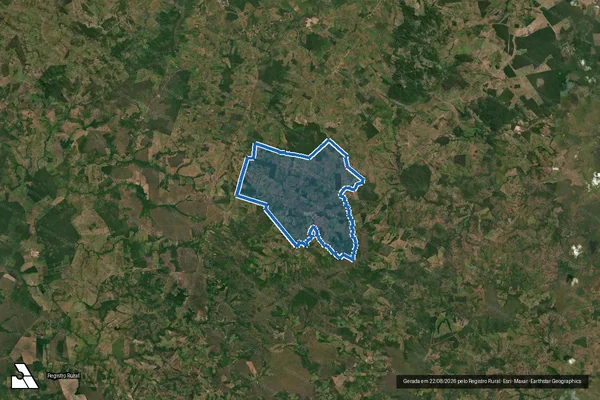 Imagem de satélite de LOTEAMENTO FAZENDA SERRA GLEBA P - Matrícula 23 em Itaguatins - TO