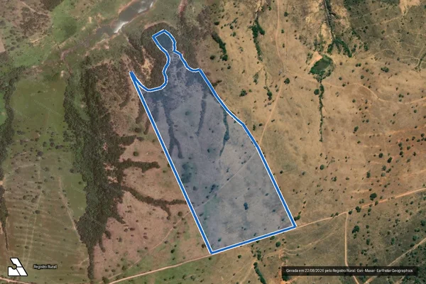 Imagem de satélite de Fazenda Rancharia - Gleba 01 em Campo Alegre de Goiás - GO