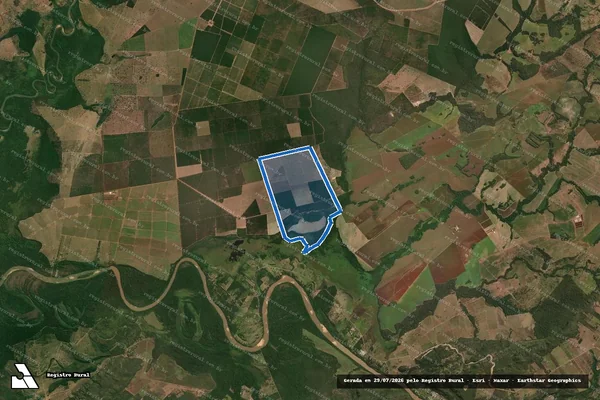 Imagem de satélite de FAZENDA HORTO SUCUPIRA - Matrícula 51224 em Rondonópolis - MT
