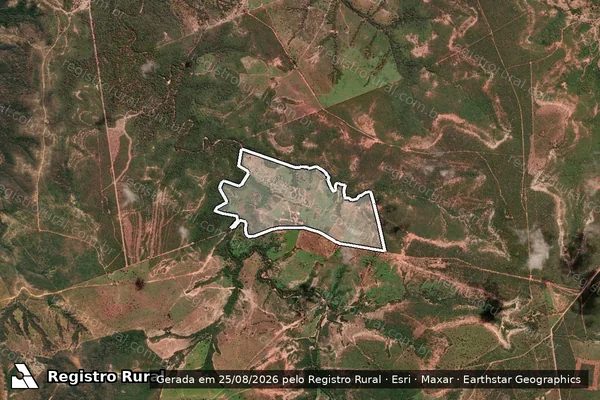 Imagem de satélite de Fazenda São Francisco lugar denominado Pacuí Velho -GLEBA 01 - Parte 2 em São João do Pacuí - MG