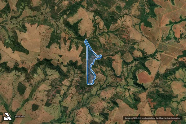 Imagem de satélite de Fazenda Perobas ? Correias - Parte 1 em Campina Verde - MG